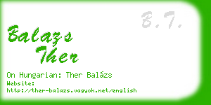 balazs ther business card